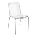 Stuhl aus transparentem Plexiglas und Eisen Made in Italy 2 Stück - Charlotte Viadurini