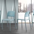 Stuhl aus Harz und Glasfaser in modernem Design Ravenna