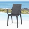 Geflochtener Stuhl aus Technopolymer Made in Italy 4 Stück - Erminia
