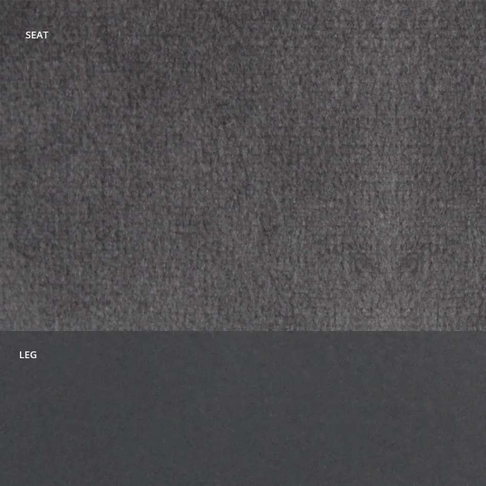 Stuhl aus Samt und RAL-lackiertem Stahl, hergestellt in Italien, 4 Stück – Mariapina Viadurini