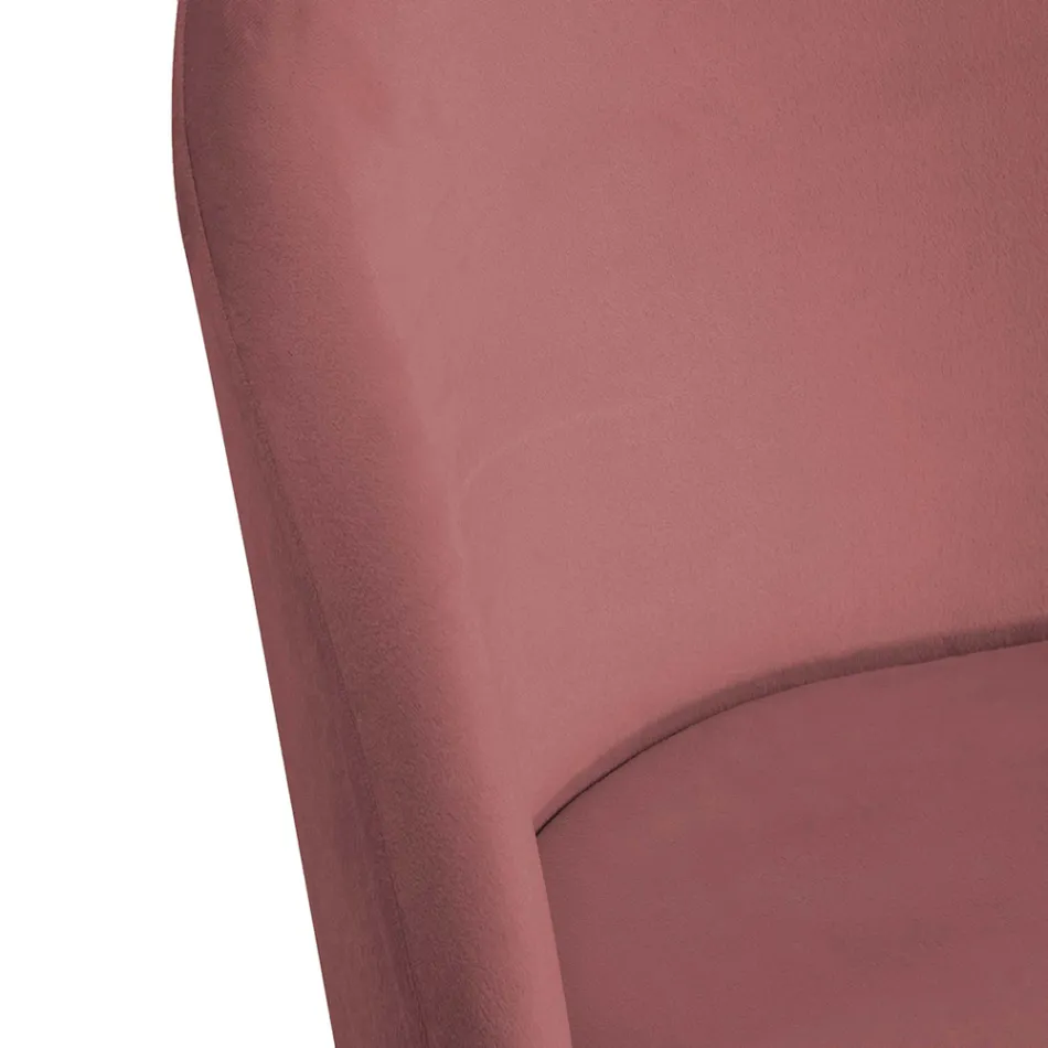 Samtstuhl und Metallgestell in verschiedenen Ausführungen - Penna Viadurini