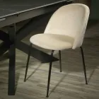 Samtstuhl und Metallgestell in verschiedenen Ausführungen - Penna Viadurini