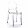 Stapelbarer interner oder externer Stuhl aus transparentem Polycarbonat - Planet