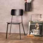 Moderner Designstuhl aus Holz und Metall, Elmas, 4 Stück Viadurini