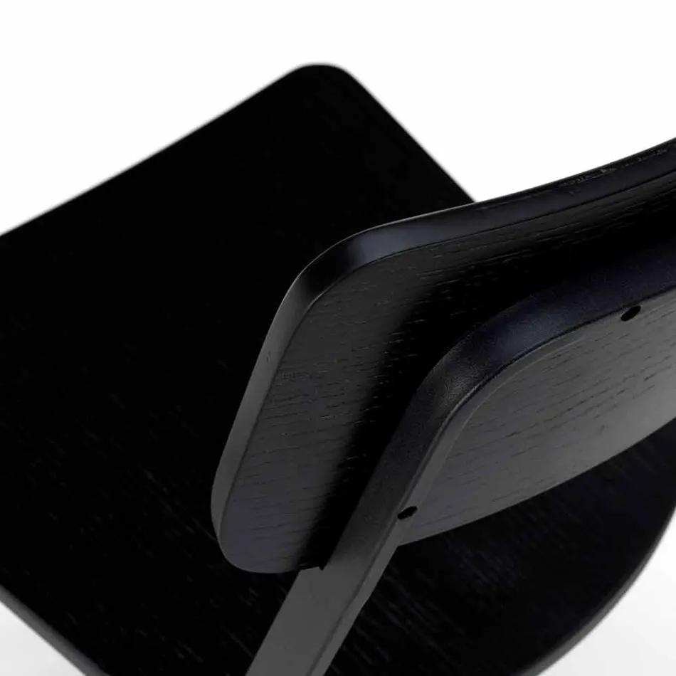 Moderner Designstuhl aus Holz und Metall, Elmas, 4 Stück Viadurini