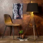 Wohnstuhl mit modernem Design aus Kunstleder, Elice, 4 Stück Viadurini