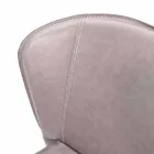 Moderner Wohnstuhl, komplett mit Kunstleder bezogen, Accadia, 4 Stück Viadurini