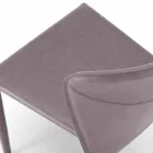 Moderner Wohnstuhl, komplett mit Kunstleder bezogen, Accadia, 4 Stück Viadurini