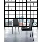 Moderner gepolsterter und gepolsterter Wohnstuhl, hergestellt in Italien – Monnalisa Viadurini