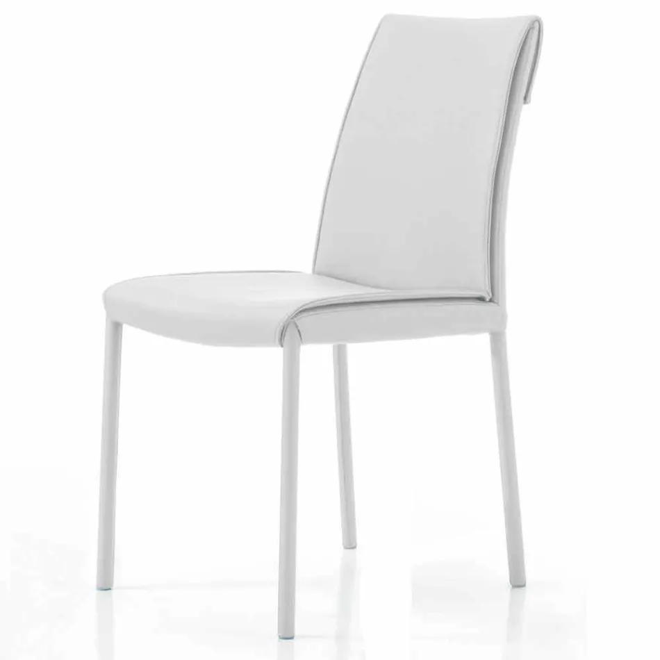 Moderner gepolsterter und gepolsterter Wohnstuhl, hergestellt in Italien – Monnalisa Viadurini