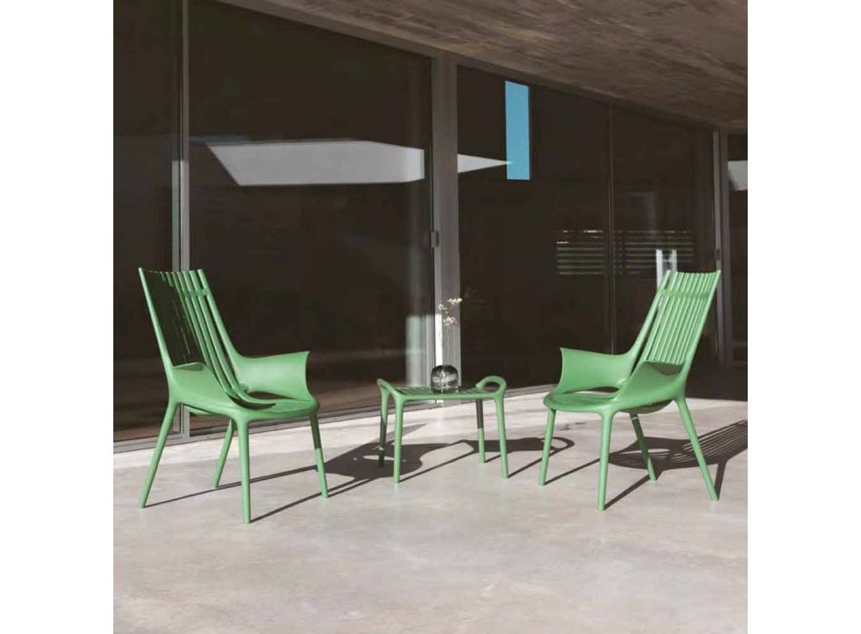 Loungesessel mit Armlehnen für den Außenbereich aus Kunststoff 4 Stück - Ibiza von Vondom Viadurini