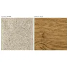 Moderner Wohnzimmerstuhl in verschiedenen Stoffen mit Holzschale - Wolter Viadurini