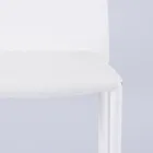 Moderner Wohnzimmerstuhl aus Öko-Leder und Metall, hergestellt in Italien – Reka Viadurini