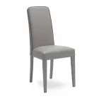 Moderner Stuhl aus Buchenholz und Kunstleder Fanny, 4 pz Viadurini