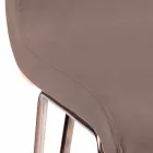 Moderner Stuhl aus Leder oder Kunstleder für Esszimmer oder Maha-Küche Viadurini