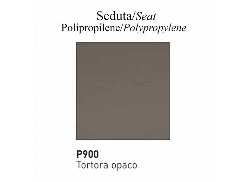 Moderner Stuhl aus Polypropylen und Metall Made in Italy, 2 Stück - Connubia Tuka Viadurini