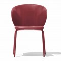 Moderner Stuhl aus Polypropylen und Metall Made in Italy, 2 Stück - Connubia Tuka