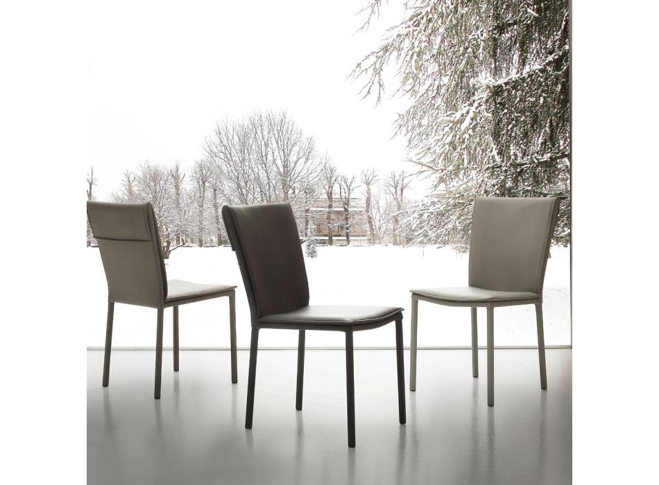 Stuhl aus Kunstleder in modernem Design Lappola Viadurini