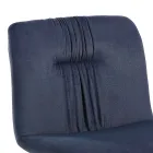 Monocoque-Stuhl im Design aus farbigem Stoff und schwarzem Metall – Florinda Viadurini