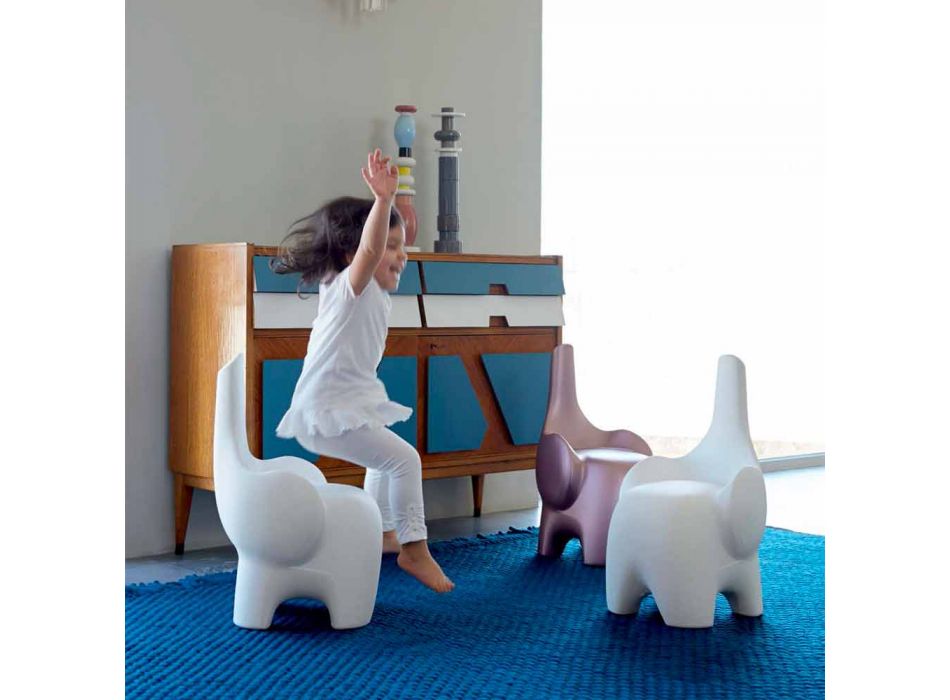Modernes Design Elefantenstuhl für Kinder, 4 farbige Stücke - Tino von Myyour Viadurini