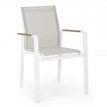 Stapelbarer Outdoor-Stuhl mit Armlehnen aus Aluminium Homemotion - Sciullo
