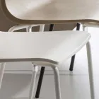 Esszimmerstuhl aus Polypropylen mit Metallfuß, 4 Stück - Alina Viadurini