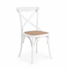 Esszimmerstuhl aus Rattan und Holz Klassisches Design Homemotion - Meridia Viadurini