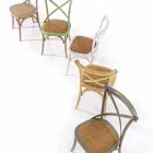 Esszimmerstuhl aus Rattan und Holz Klassisches Design Homemotion - Meridia Viadurini