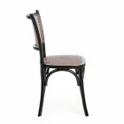 Esszimmerstuhl aus Rattan und Holz Klassisches Design Homemotion - Meridia Viadurini