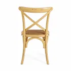 Esszimmerstuhl aus Rattan und Holz Klassisches Design Homemotion - Meridia Viadurini