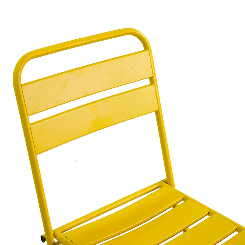 Klappbarer Gartenstuhl ganz aus Metall - Schleife Viadurini