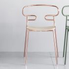 Kostbarer stapelbarer Stuhl aus Metall und Esche, hergestellt in Italien, 2 Stück – Trosa Viadurini
