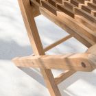 Klappbarer Gartenstuhl aus Teakholz Made in Italy - Sleepy Viadurini