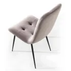 Fleckenresistenter, samtgepolsterter Esszimmerstuhl, 4 Stück - Kylie Viadurini