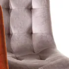 Fleckenresistenter, samtgepolsterter Esszimmerstuhl, 4 Stück - Kylie Viadurini