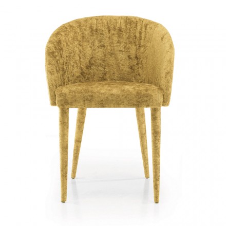 Esszimmerstuhl mit Stoffbezug, hergestellt in Italien, 4 Stück – Tagata Viadurini