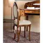 Stuhl im klassischen Stil aus gepolstertem Nussbaumholz Made in Italy - Elegant Viadurini