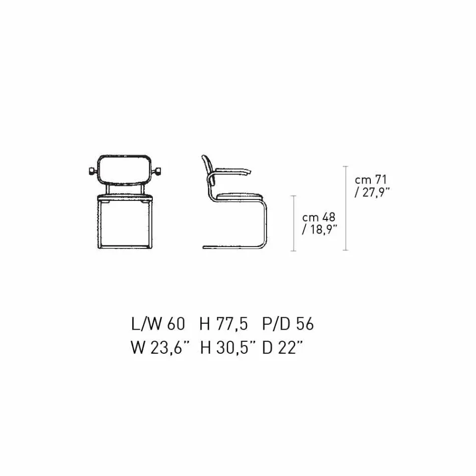 Bürostuhl aus Leder mit Struktur aus verchromtem Stahl Made in Italy - Octant Viadurini