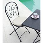 Klappbarer Outdoor-Stuhl aus anthrazitgrauem Eisen 2 Stück - Baccard Viadurini