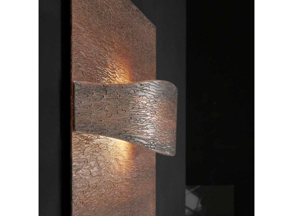 Selene Art &amp; Light Applikation mit handgefertigten Strukturpaneelen Viadurini