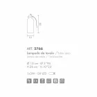 Selene Bossa Nova Tischlampe Ø10 H 26cm aus geblasenem Braunglas Viadurini