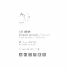 Selene Bossa Nova Tischlampe Ø11 H16cm, mundgeblasenem Glas Amethyst Viadurini