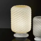 Selene Domino Tischlampe Ø21 H30cm, mundgeblasenes Glas made in Italy Viadurini
