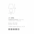 Selene Forever weiß geblasenem Glas Tischlampe Ø34 H 55cm Viadurini