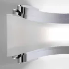 Selene Ionica Applikation 32x10 H16cm in Stahl und Glas made in Italy Viadurini