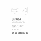 Selene Ionica Applikation 32x10 H16cm in Stahl und Glas made in Italy Viadurini