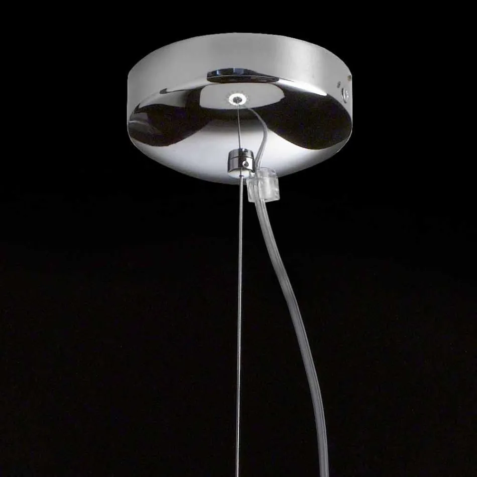 Selene Kluvì mundgeblasene Glas Pendelleuchte Ø19 H 27 / 150cm Viadurini