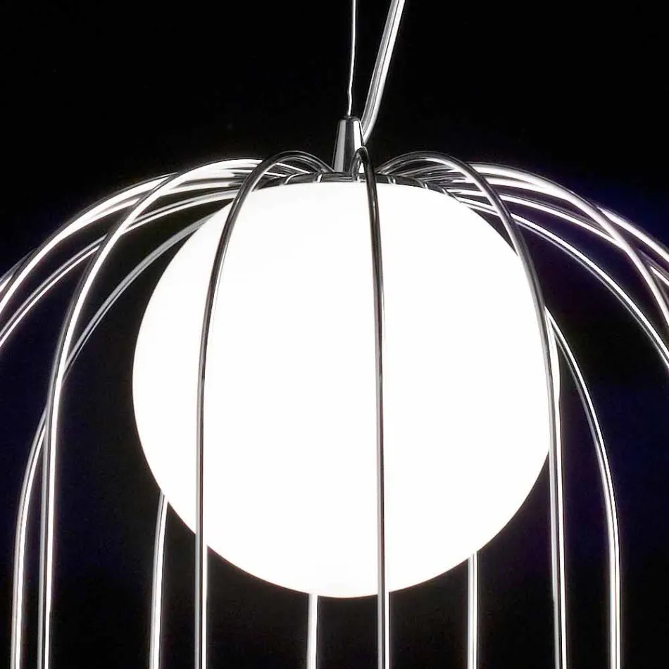 Selene Kluvì mundgeblasene Glas Pendelleuchte Ø33 H 41/150 cm Viadurini