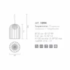 Selene Kluvì mundgeblasene Glas Pendelleuchte Ø33 H 41/150 cm Viadurini