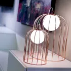 Selene Kluvì Design Tischlampe aus geblasenem Glas Ø54 H 70cm Viadurini